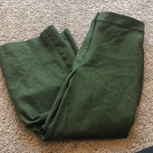 High waist wide leg trousers